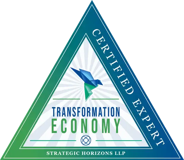 Certified Transformation Economy Expert (CTEE) credential badge from Strategic Horizons LLP